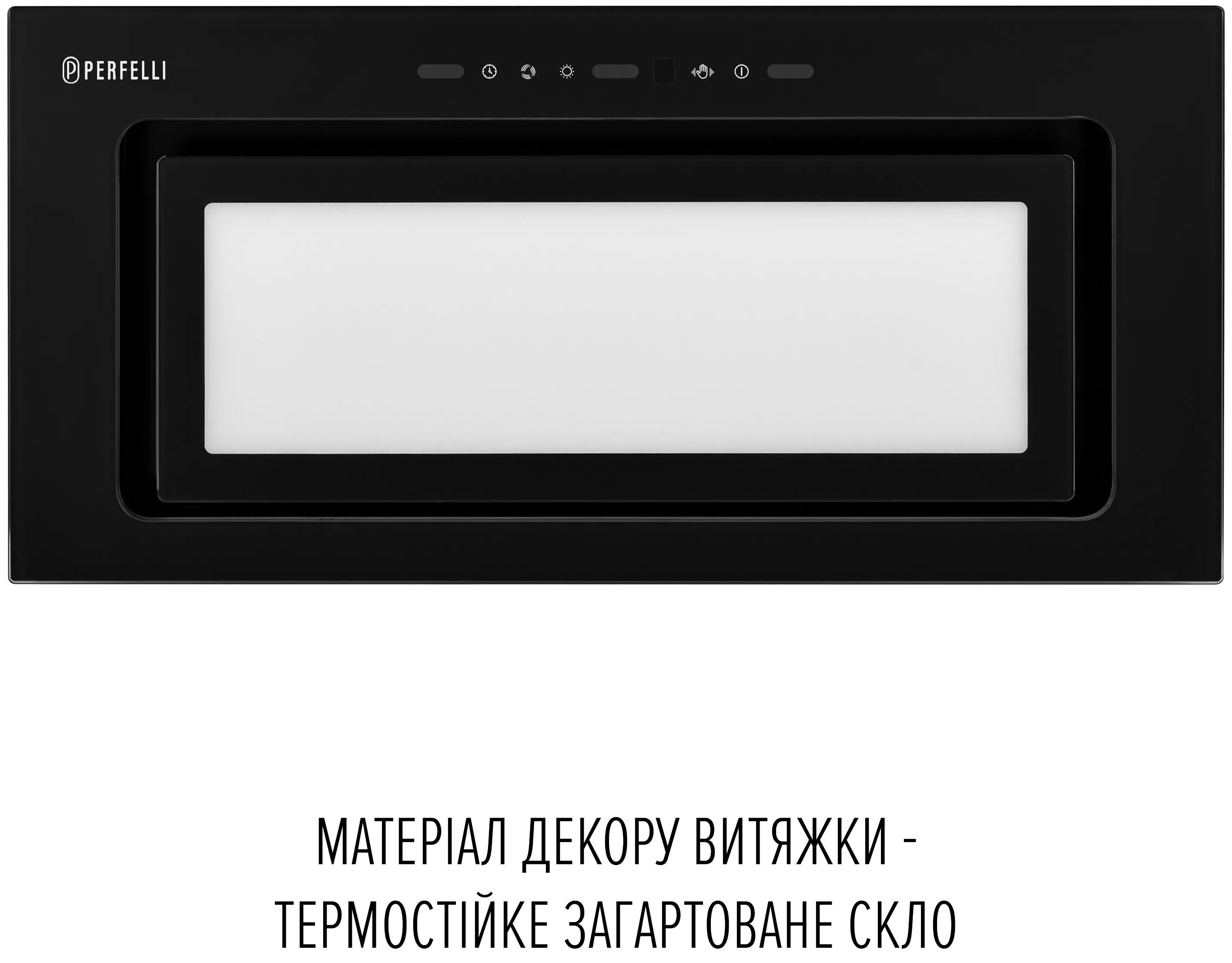 Кухонная вытяжка Perfelli Design Vision 6 Nero Silenzio цена 22499 грн - фотография 2
