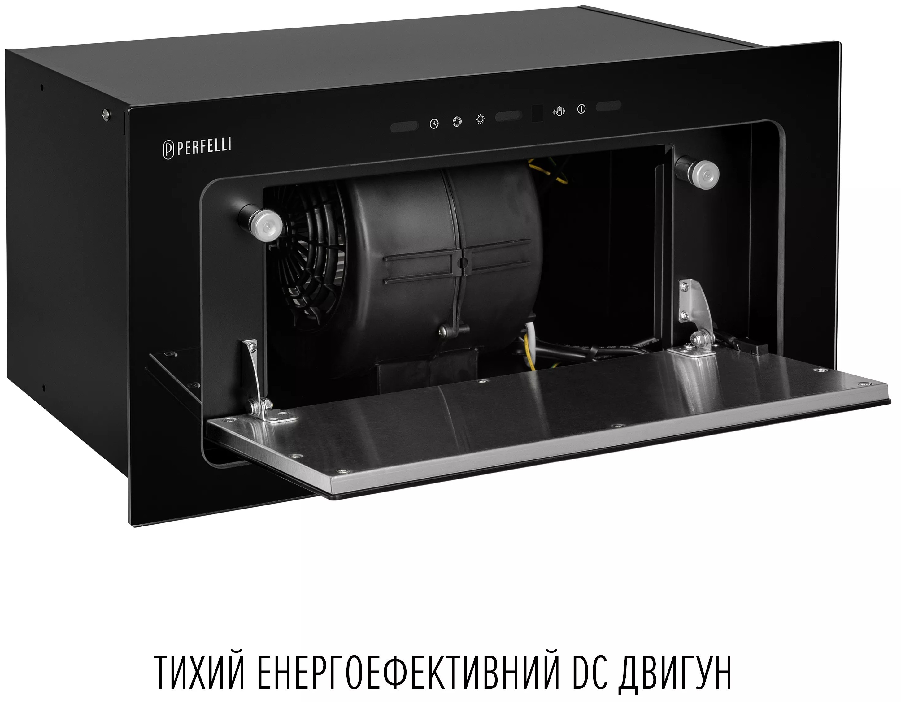 Кухонная вытяжка Perfelli Design Vision 6 Nero Silenzio обзор - фото 11