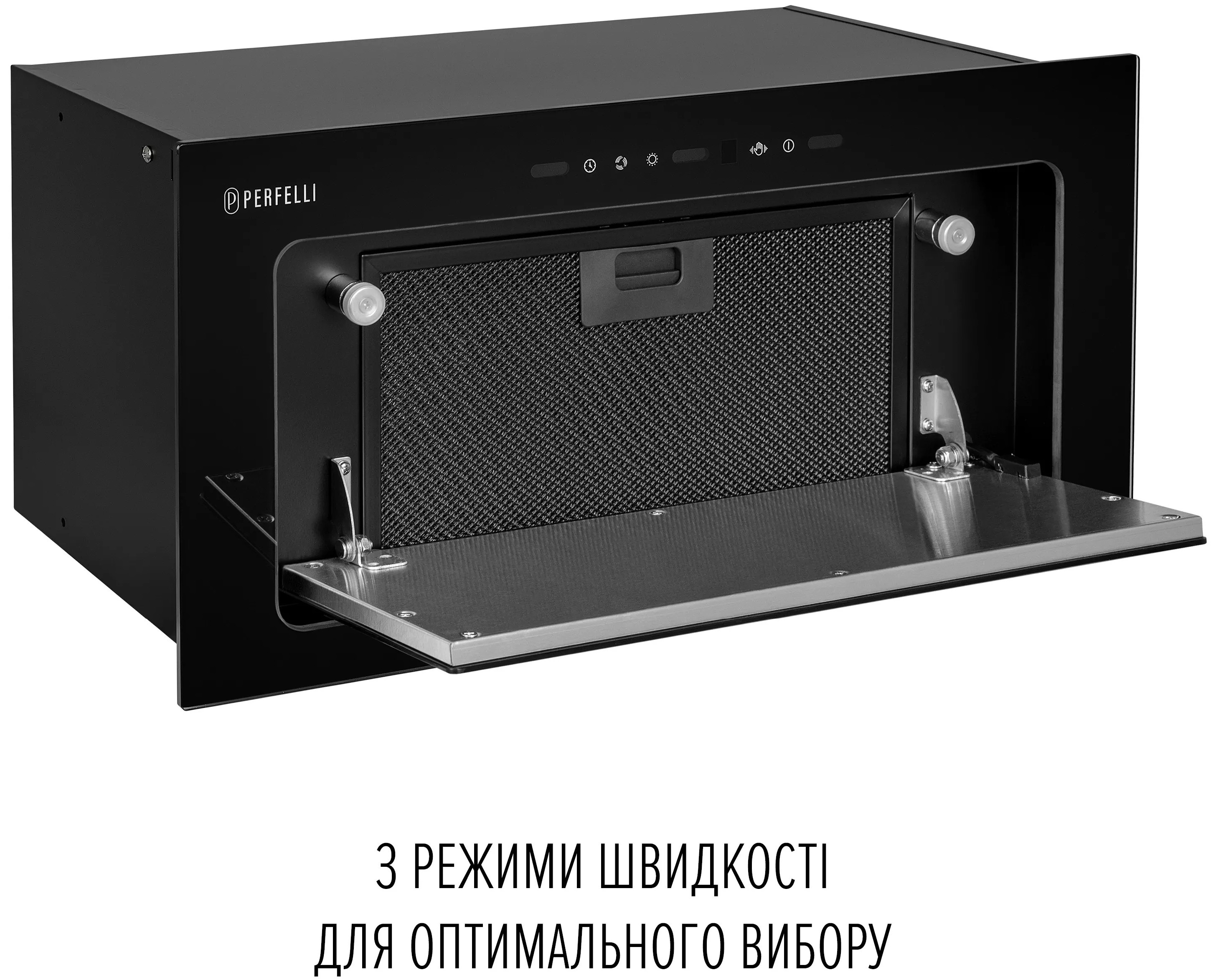 Кухонная вытяжка Perfelli Design Vision 6 Nero Silenzio внешний вид - фото 9