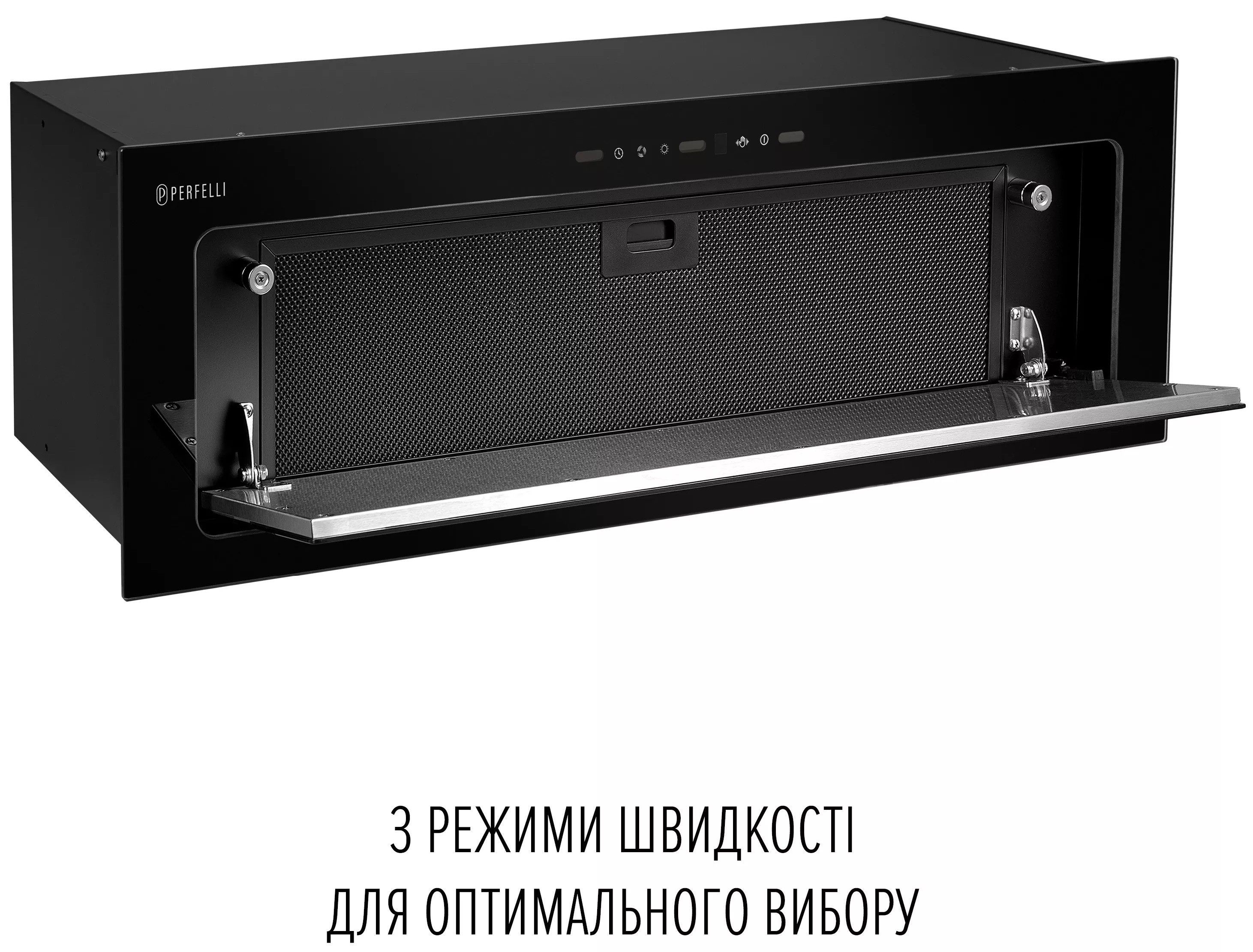 Кухонная вытяжка Perfelli Design Vision 9 Nero Silenzio внешний вид - фото 9