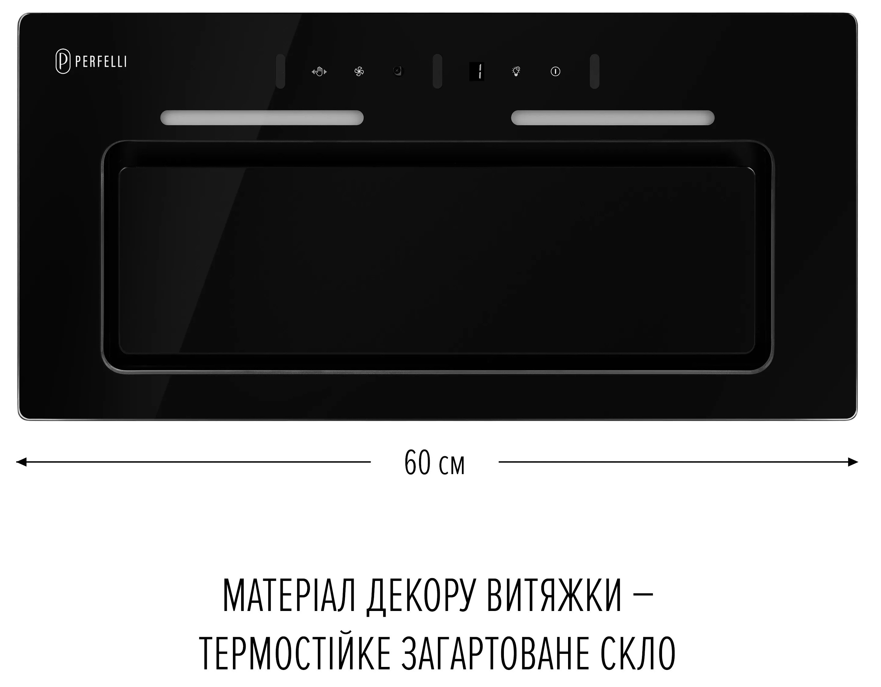 Кухонная вытяжка Perfelli Nuova 6QWRB Nero Silenzio цена 18749 грн - фотография 2