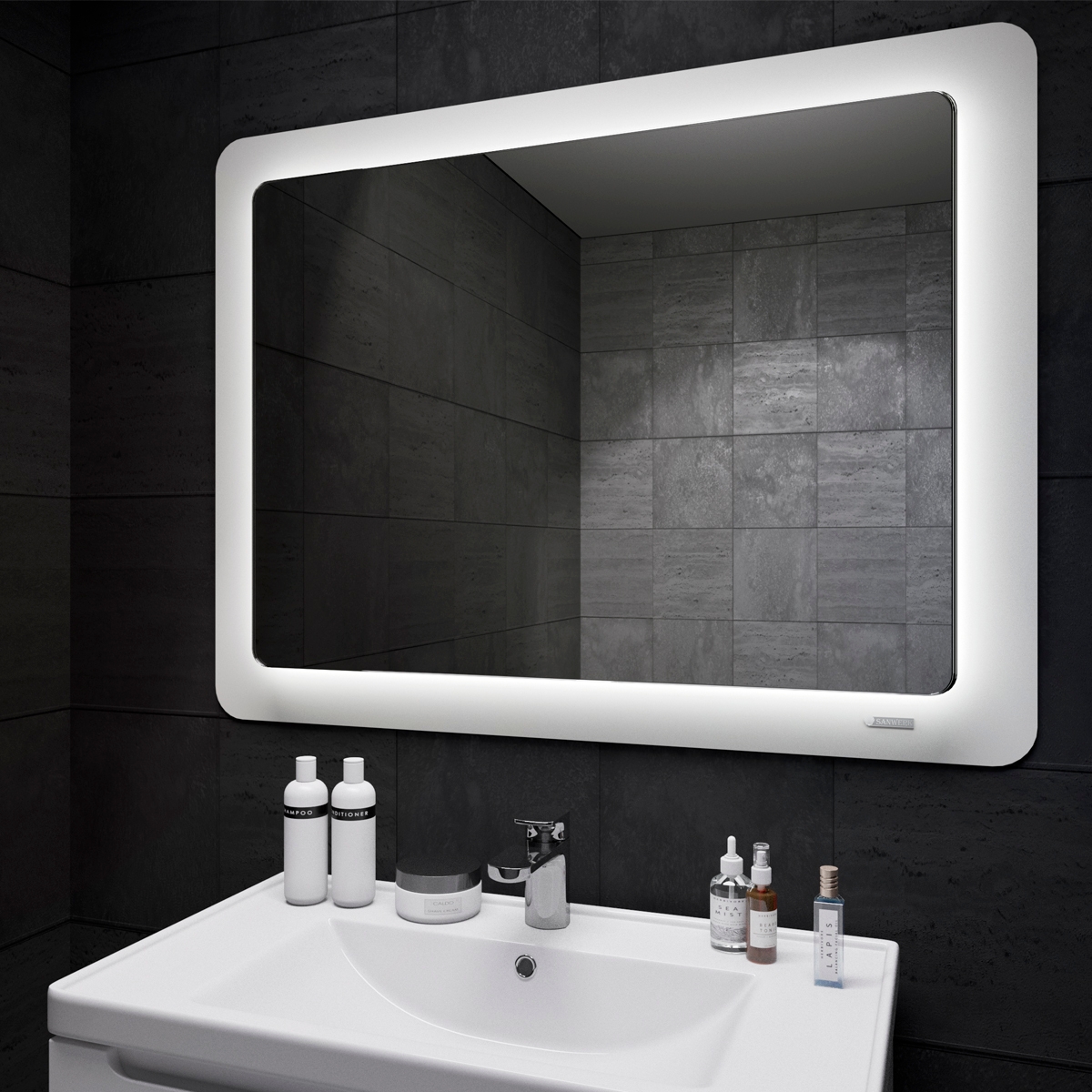 Зеркало Sanwerk Ультра Космо 88x83 белое (ZU0000140)