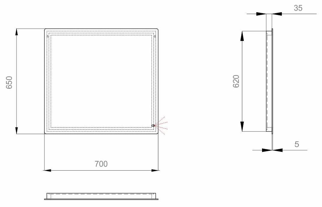Sanwerk Глове Моне 70x65 (ZG0000136) Габаритные размеры