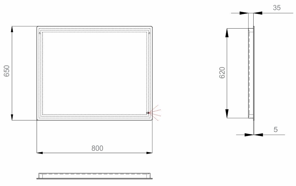 Sanwerk Глове Моне 80x65 (ZG0000137) Габаритные размеры
