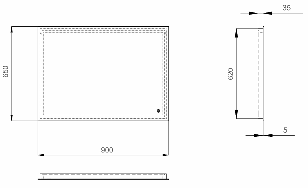 Sanwerk Глове Эскада 90x65 (ZG0000103) Габаритные размеры