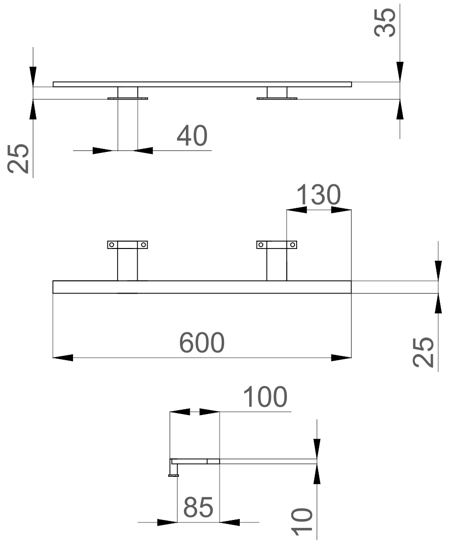 Sanwerk Led Смарт PL 60 см (LV0000108) Габаритные размеры