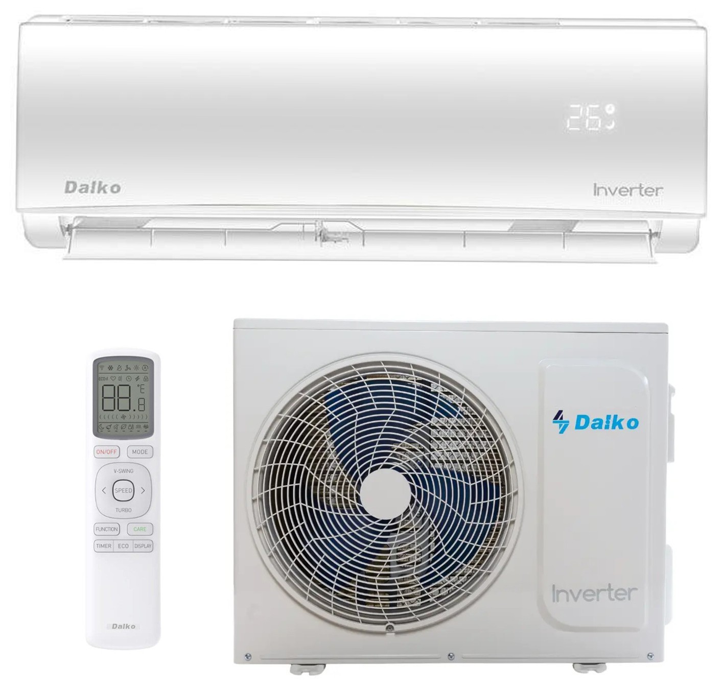 Характеристики кондиціонер спліт-система Daiko Polar Inverter ASP-H12PINX/AS-H12PINX