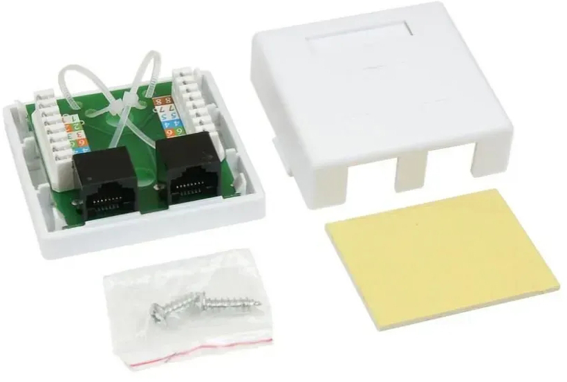 Розетка Atcom RJ45x2 UTP 5e (15254) ціна 98 грн - фотографія 2