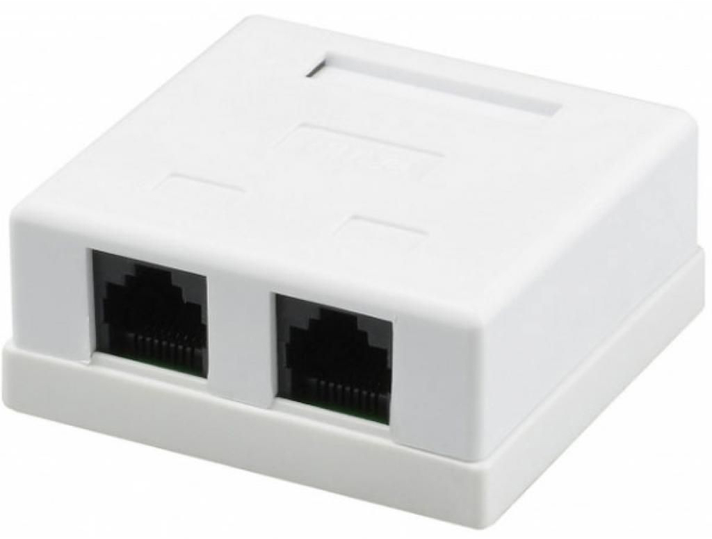 Характеристики розетка Kingda RJ45x2 UTP cat.5e (KD-WP6035-C5e)