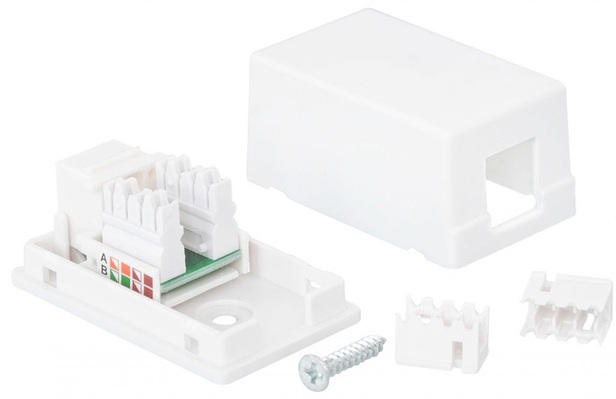 Розетка Tecro RJ45x1 UTP cat.5e (SFBX-01-RJ45) ціна 96 грн - фотографія 2