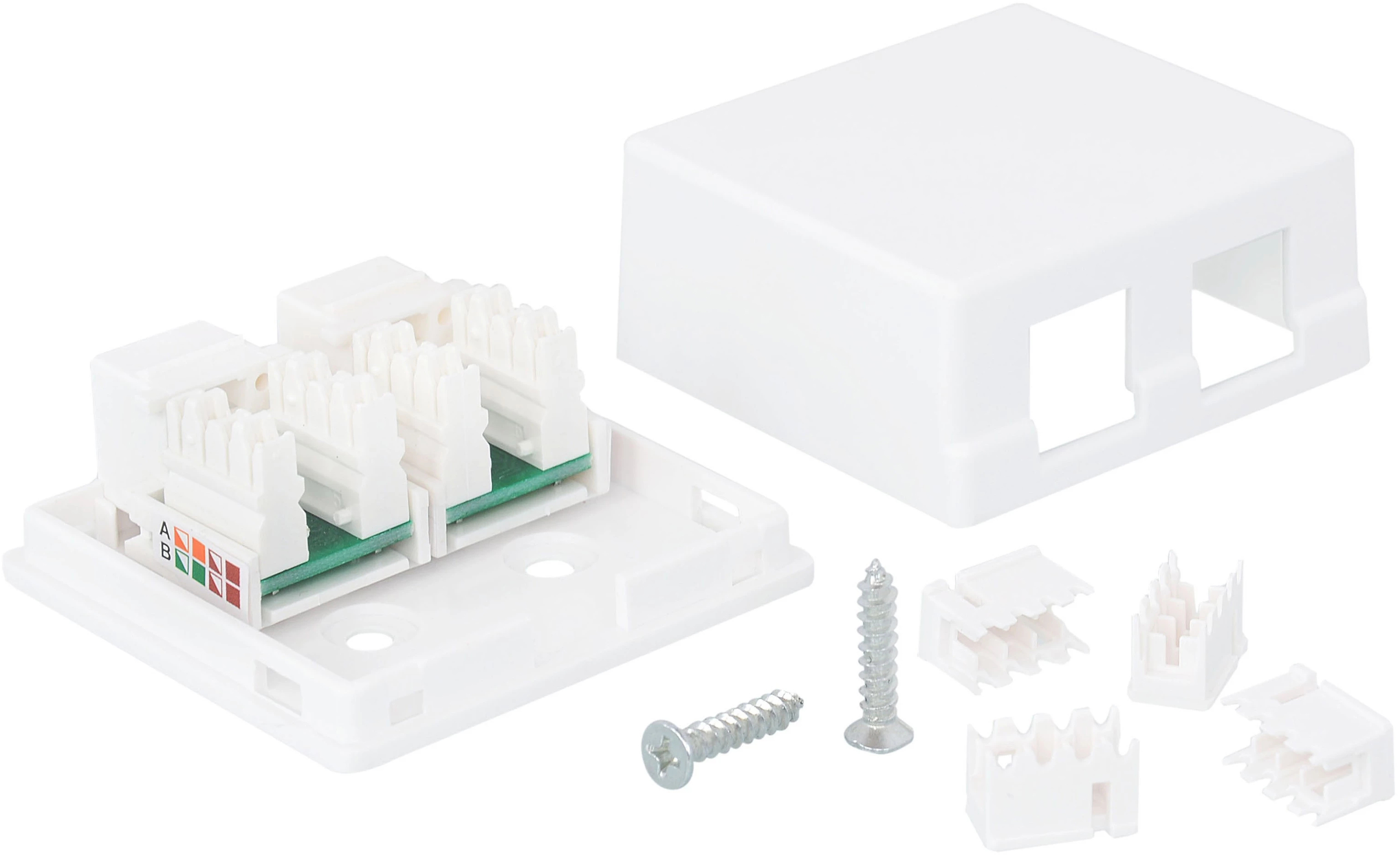Розетка Tecro RJ45x2 UTP cat.5e (SFBX-02-RJ45) цена 151 грн - фотография 2