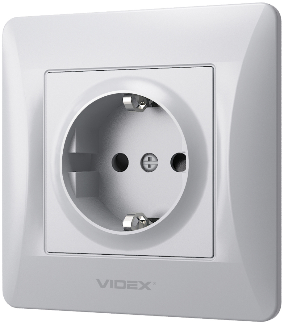 Розетка Videx Binera (VF-BNSK1G-SS) ціна 154 грн - фотографія 2