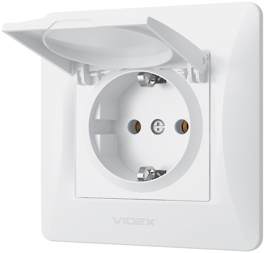 Розетка Videx Binera (VF-BNSK1GС-W) ціна 130 грн - фотографія 2