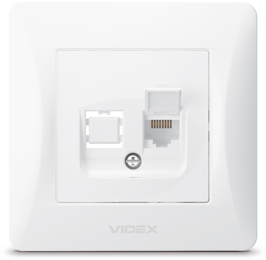 Характеристики розетка Videx Binera (VF-BNSK1PC6-W)