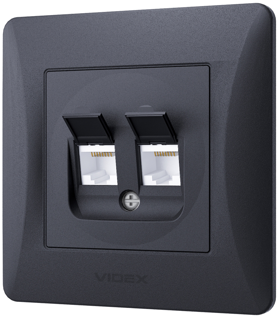 Розетка Videx Binera (VF-BNSK2PC6-BG) ціна 301 грн - фотографія 2