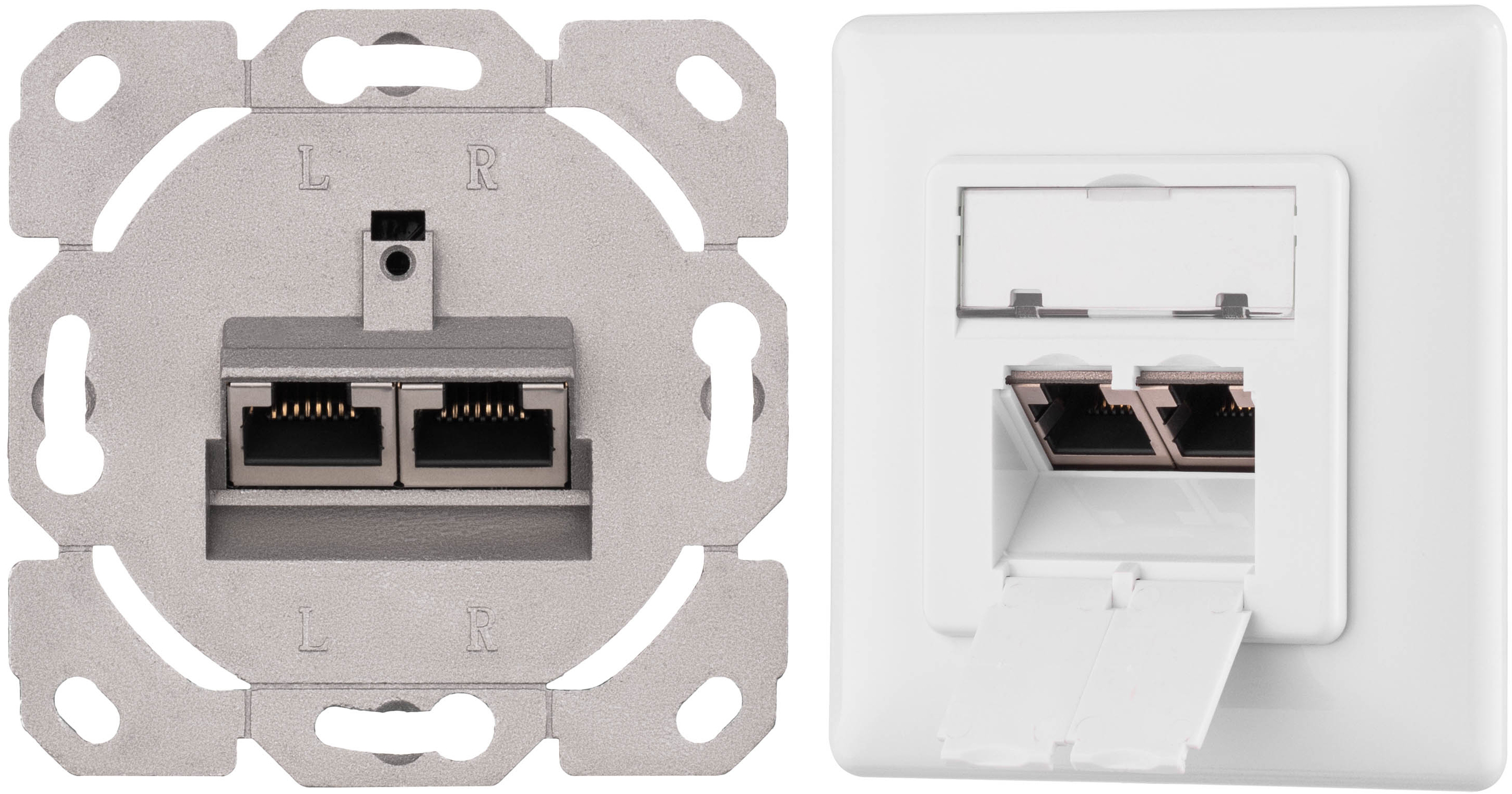 Розетка 2E RJ45x2 FTP cat.5e 8P8C (2E-FASEPAN-2GROUND) цена 275 грн - фотография 2