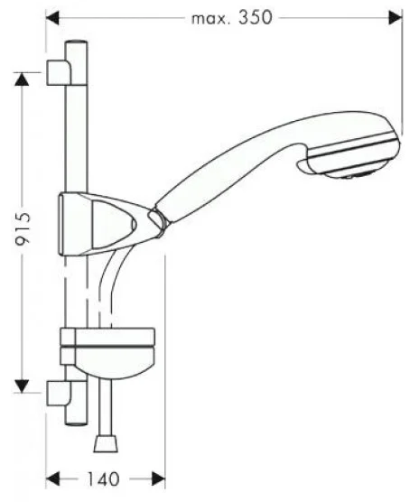Hansgrohe Mistral 27936000 Габаритные размеры