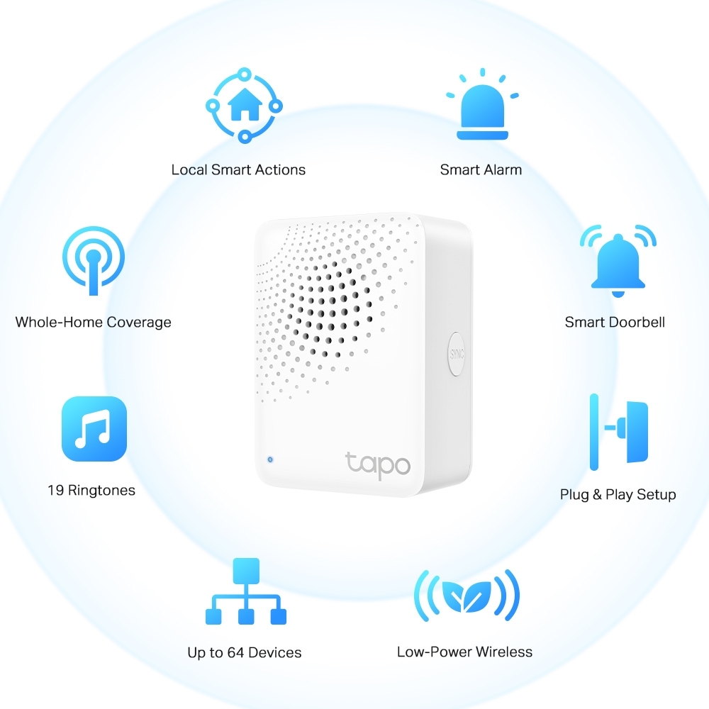 в продажу Розумний хаб із дзвінком TP-Link Tapo H100 - фото 3