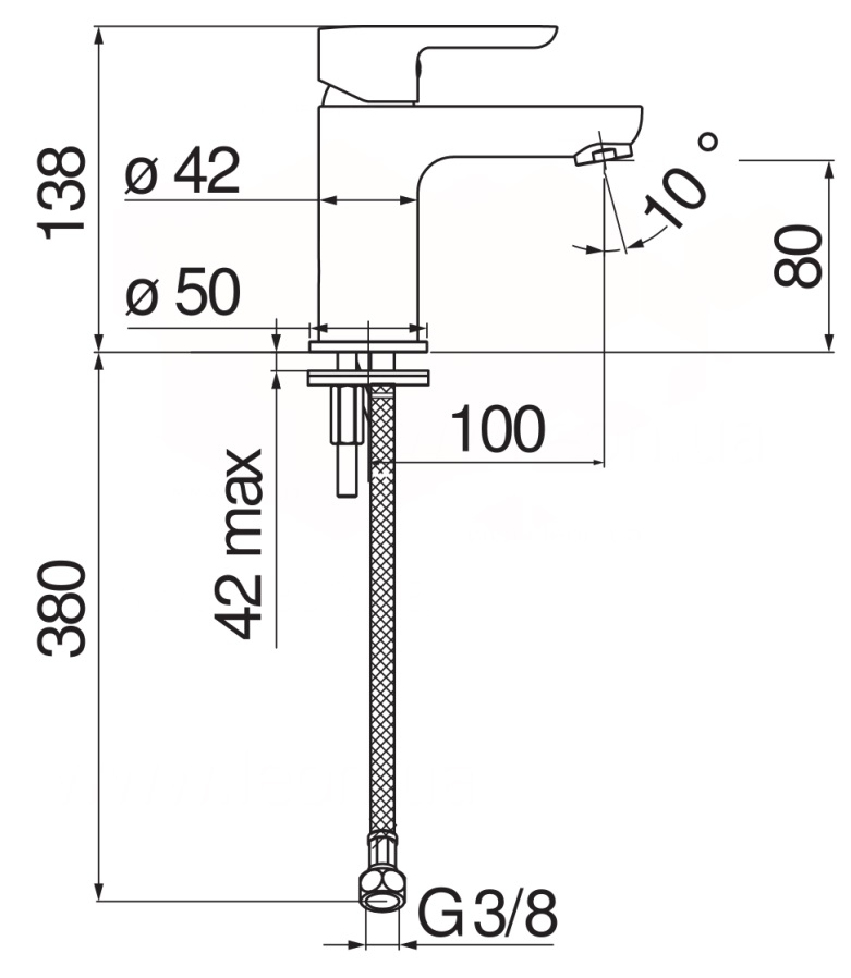 Nobili ABC AB87118/2CR Габаритные размеры