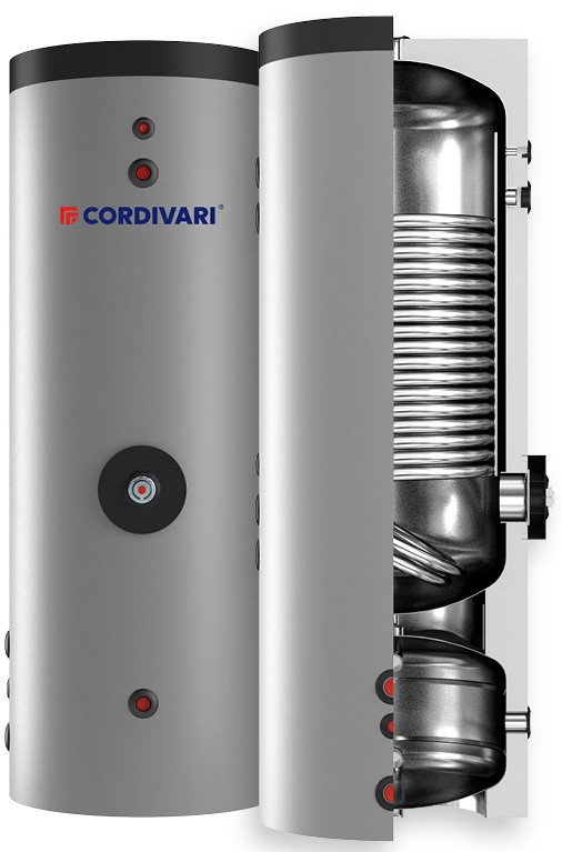 Бойлер косвенного нагрева Cordivari Bolly 1 HY XL Inox Class A 300/85 л (3104052010505) цена 241174 грн - фотография 2
