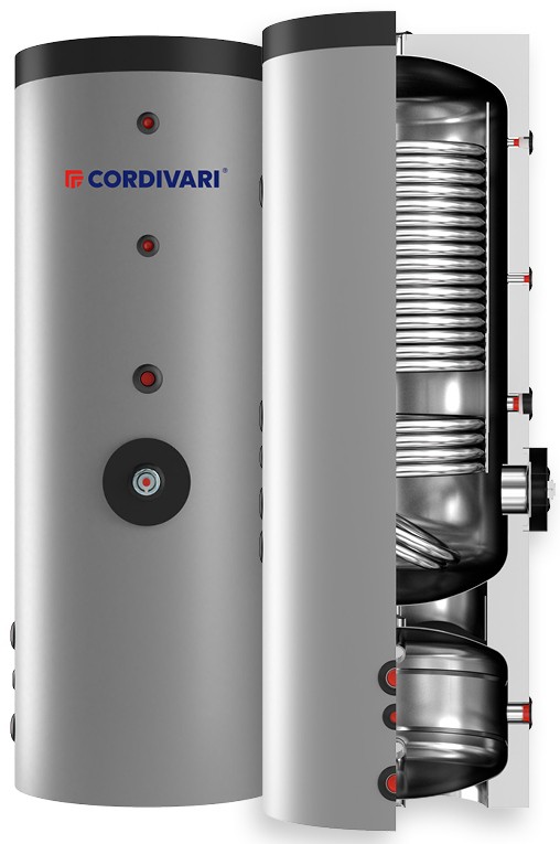 Бойлер косвенного нагрева Cordivari Bolly 2 HY XL Inox Class A 300/85 л (3134052010105) цена 255482 грн - фотография 2