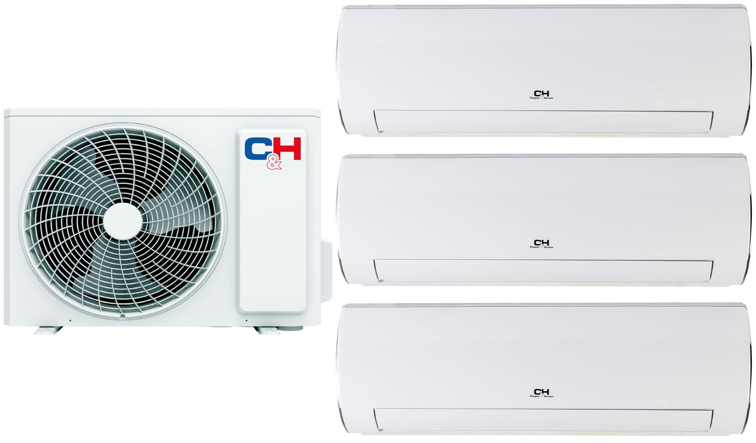 Комплект мульти-сплит системы Cooper&Hunter Daytona White Multi 24 (9+9+9)
