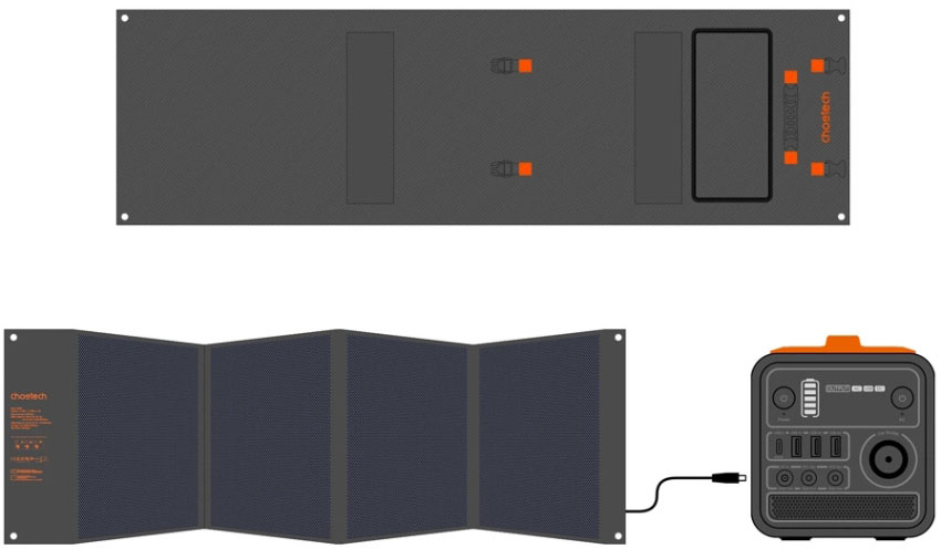 Портативная солнечная батарея Choetech 120W (SC008-V2-BK) инструкция - изображение 6