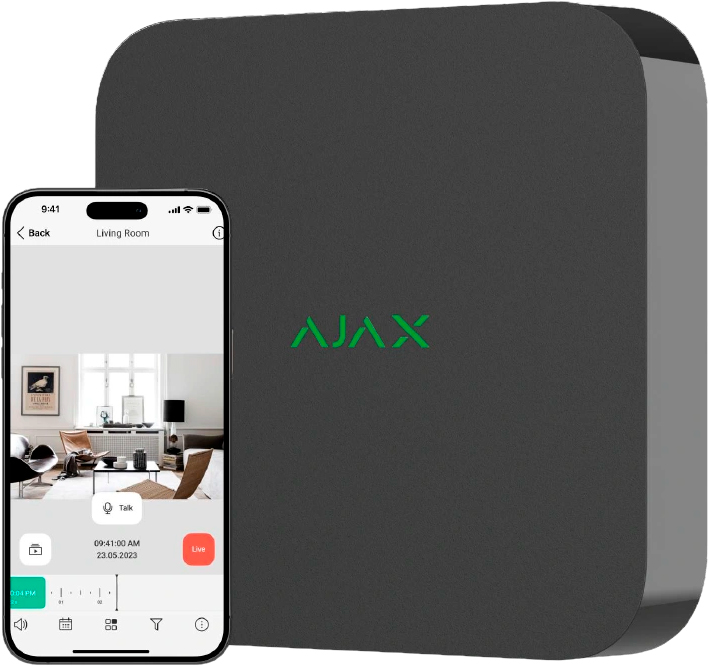 Купить видеорегистратор Ajax NVR (16ch) (8EU) black в Киеве