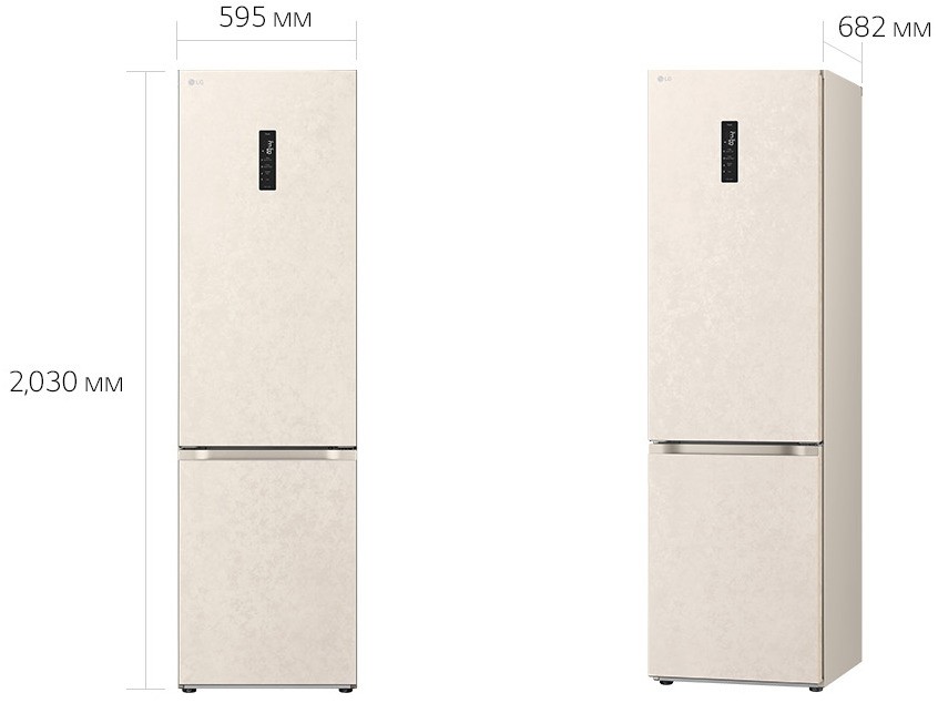 LG GC-B509FEPW Габаритные размеры
