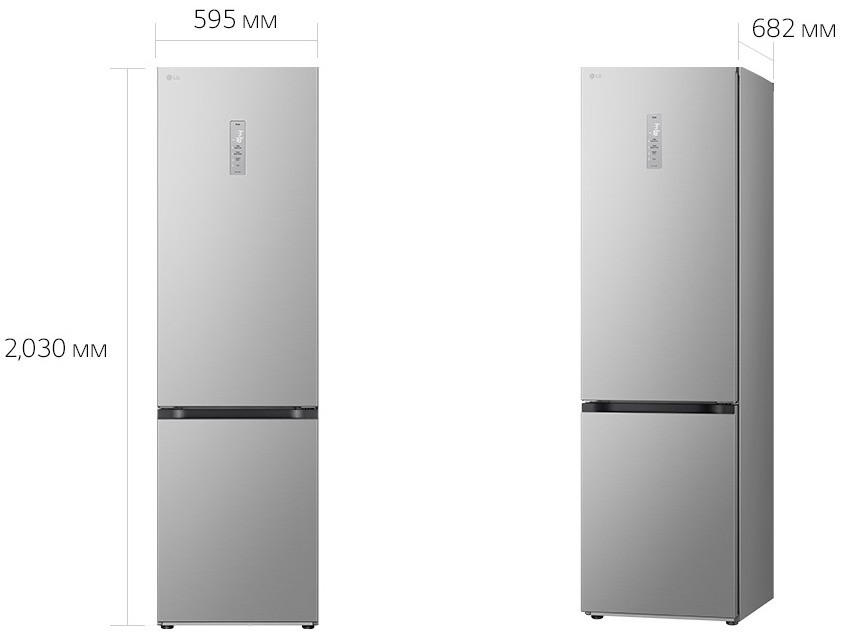 LG GW-B509FNUW Габаритные размеры