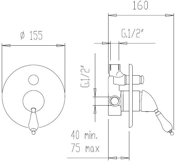 Demm Vara 23635.002.X Габаритные размеры