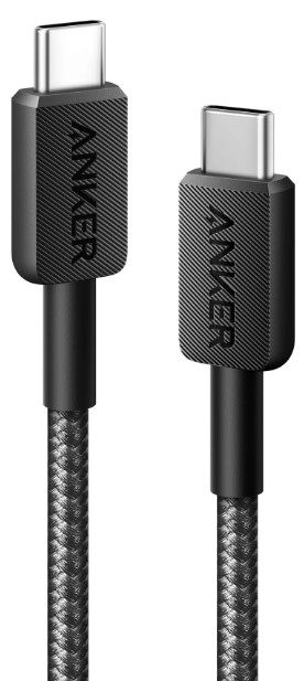 Кабель Anker 322 USB-C to USB-C - 0.9m Nylon Black