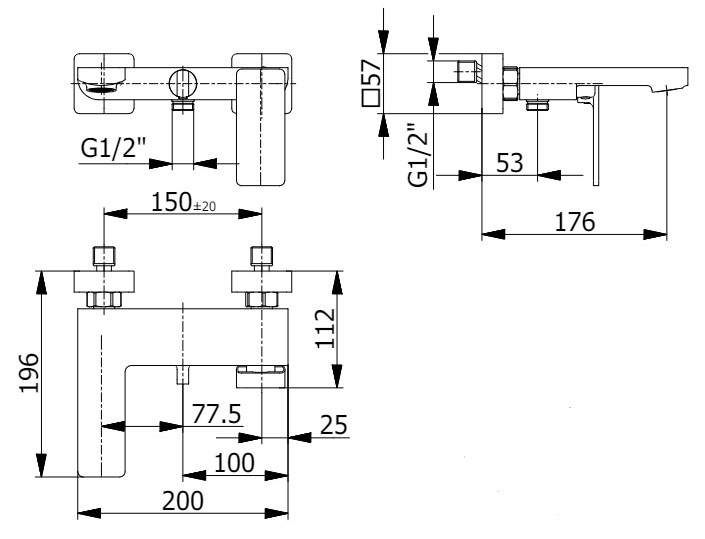 Demm Move 9700 (60166.001.C) Габаритні розміри
