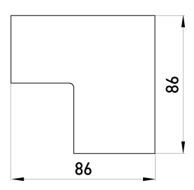 E.Next e.trunking.blend.in.stand.60.60 для короба 60х60мм (s4033016) Габаритні розміри