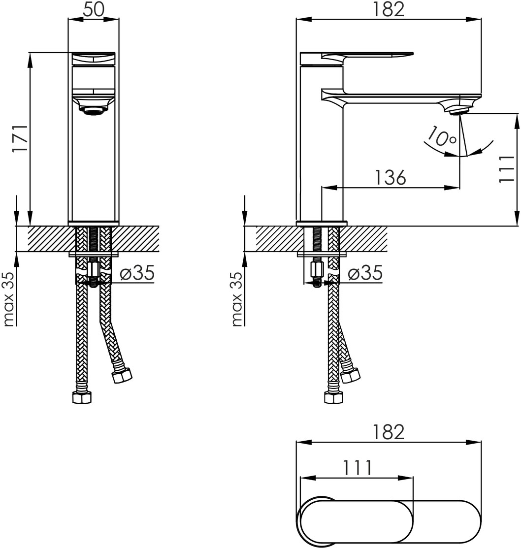 Imprese Plesna f03511201AA Габаритные размеры