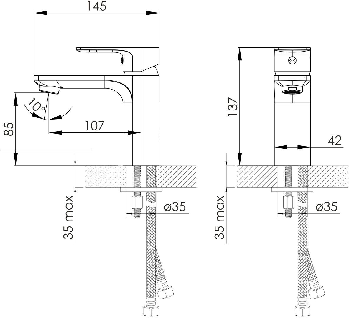 Imprese Melnik f03511001AA Габаритные размеры
