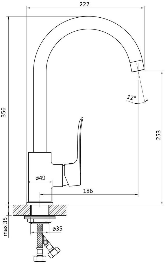 RJ Slip RBZ090-8M Габаритные размеры