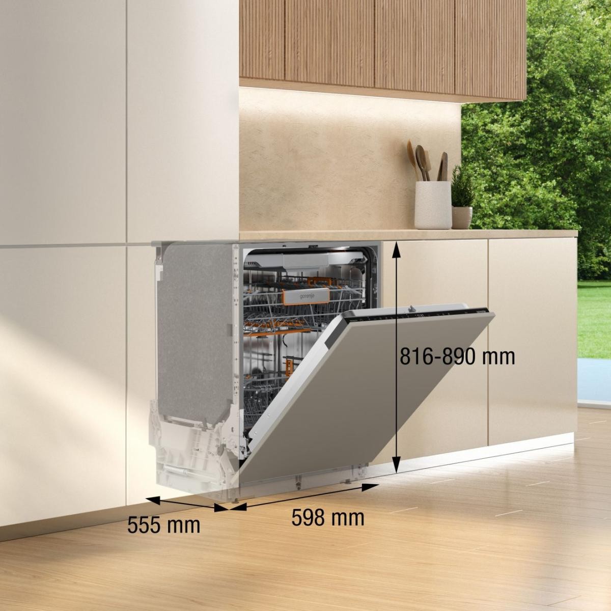 Gorenje GV673A65 Габаритные размеры