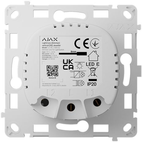 продаём Ajax Vertical LightCore Dimmer 1-gang for LightSwitch Jeweller (000051256) в Украине - фото 4