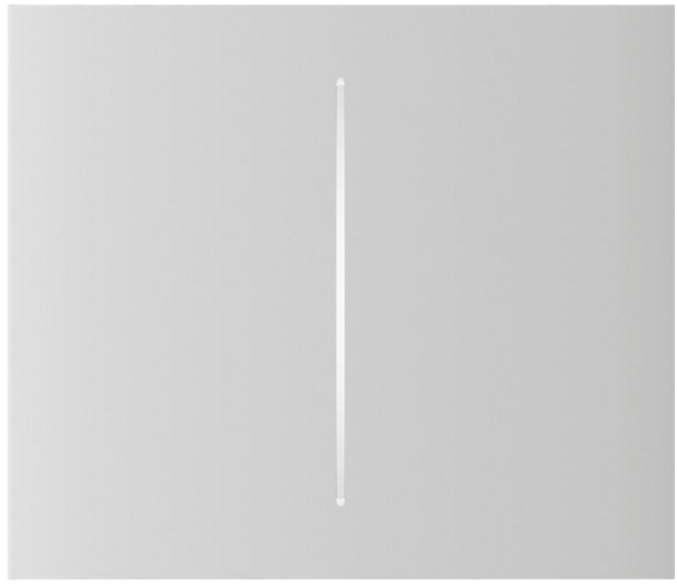 Кнопка вимикача Ajax CenterButton Vertical 2-gang for LightSwitch Jeweler, White (000046483)