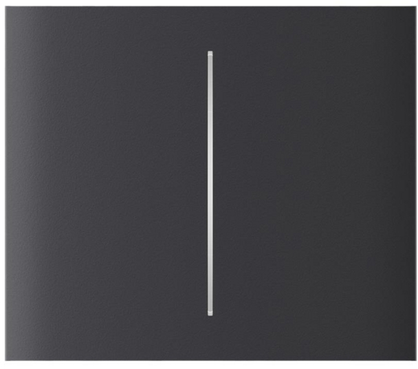 Кнопка вимикача Ajax CenterButton Vertical 2-gang for LightSwitch Jeweler, Graphite (000046475)