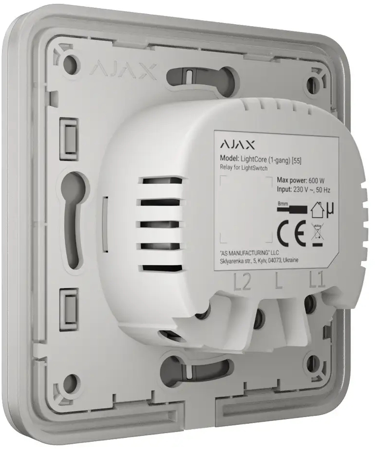в продаже Умный выключатель Ajax LightSwitch 1-gang White (000030610) - фото 3