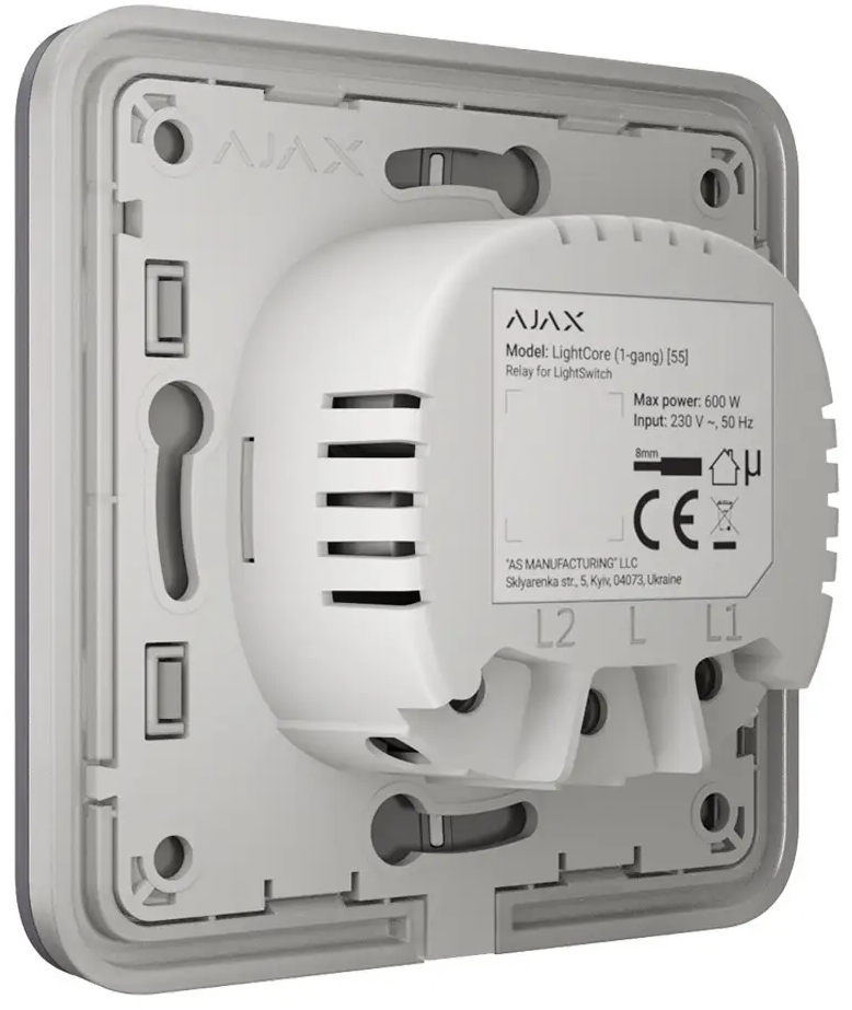 в продаже Умный выключатель Ajax LightSwitch 1-gang Graphite (000030624) - фото 3