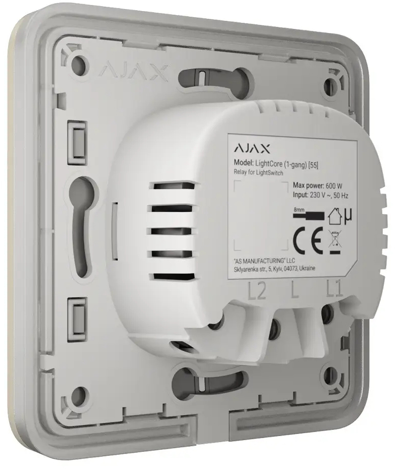 в продаже Умный выключатель Ajax LightSwitch 1-gang Ivory (000030631) - фото 3