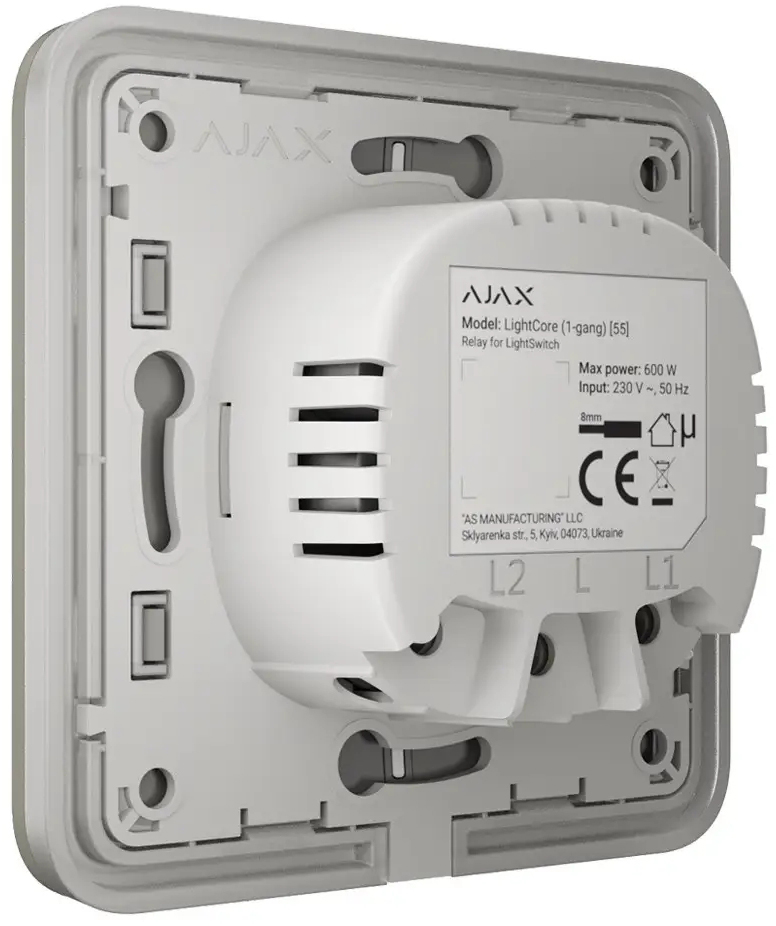 в продажу Розумний вимикач Ajax LightSwitch 1-gang Olive (000030634) - фото 3