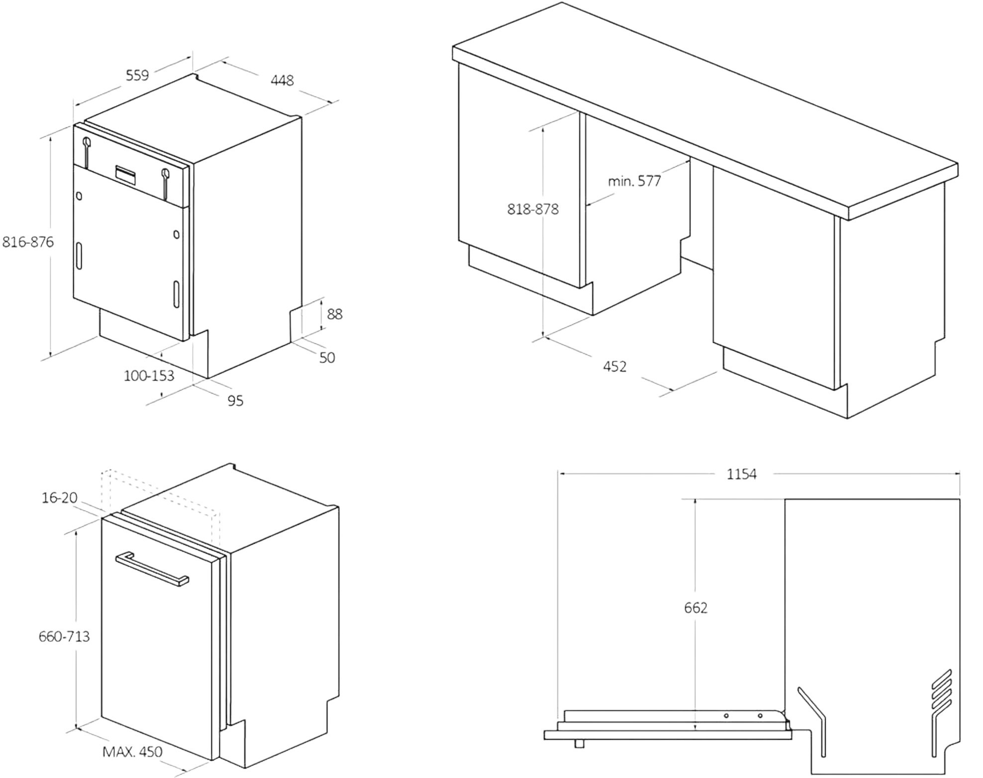 Haier XI1C3TB2FB Габаритные размеры