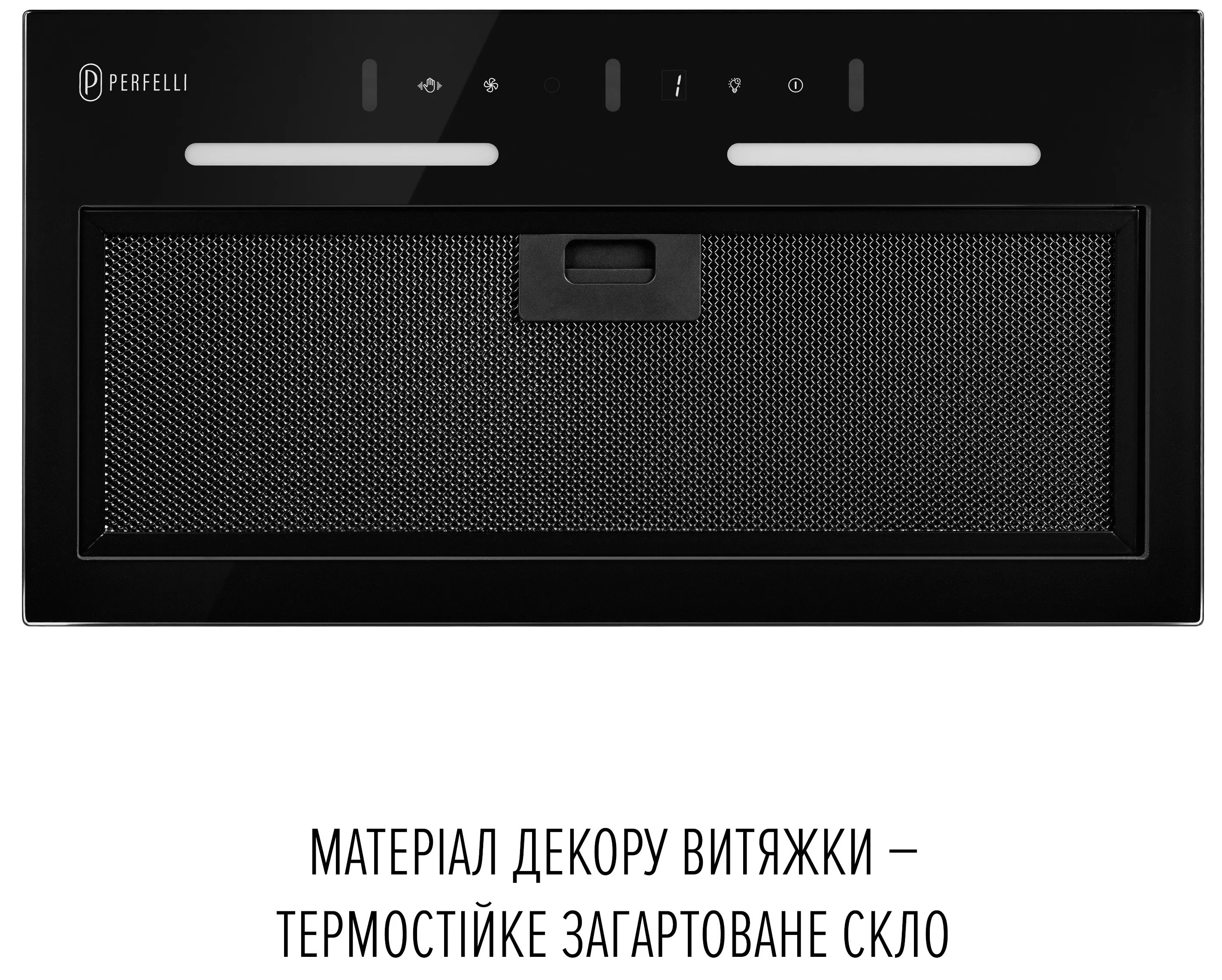 Кухонна витяжка Perfelli Viola 5JWRB Nero ціна 6699 грн - фотографія 2