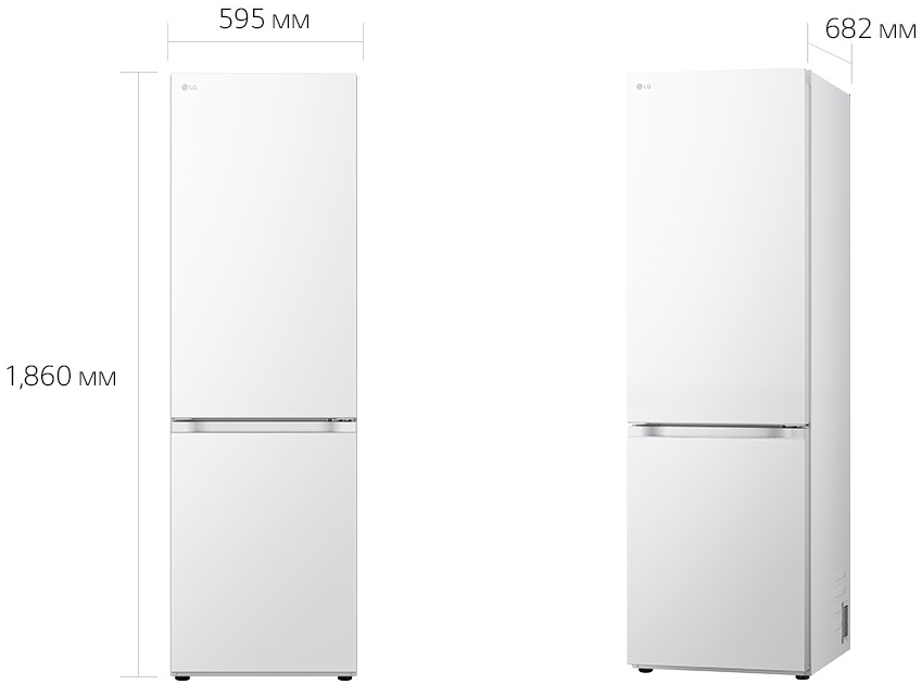 LG GW-B459FVLW Габаритные размеры