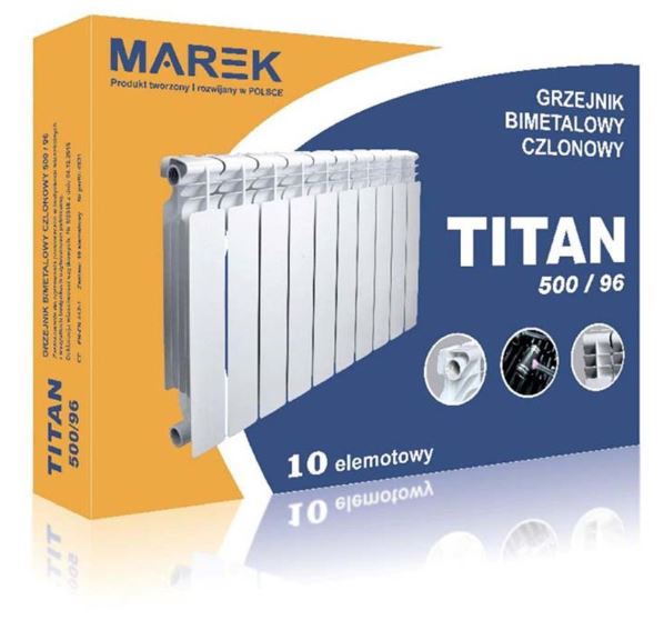 в продаже Радиатор для отопления Marek TITAN 870Вт 300x96 (TITAN 300) 6 секций - фото 3