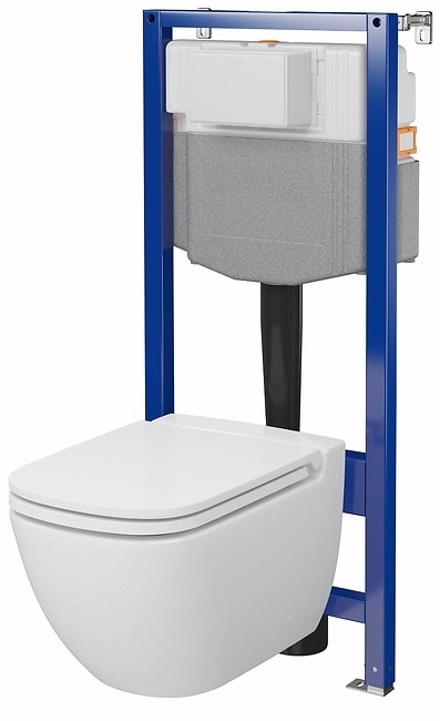 Комплект інсталяції з унітазом Cersanit C24: Aqua 50 QF + Caspia Cleanon (S701-803)